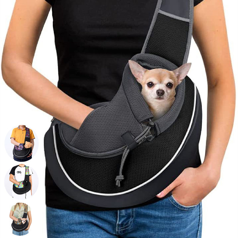 Sac de transport pour animaux — Sac bandoulière portable, adapté aux chiens et aux chats, idéal pour les sorties extérieur.