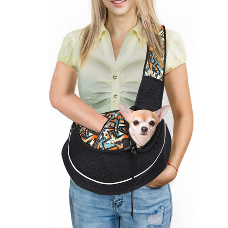 Sac de transport pour animaux — Sac bandoulière portable, adapté aux chiens et aux chats, idéal pour les sorties extérieur.