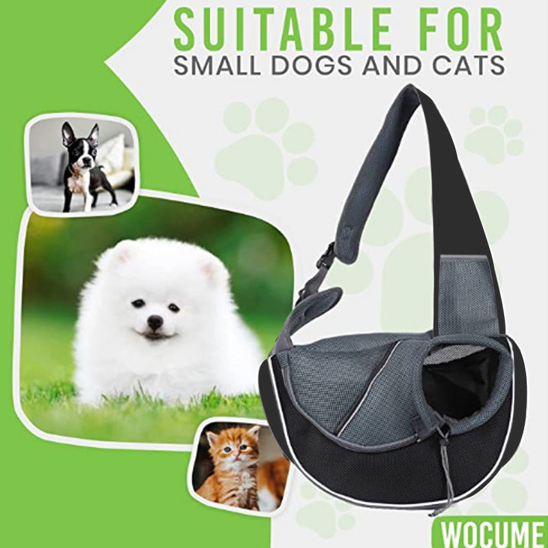 Sac de transport pour animaux — Sac bandoulière portable, adapté aux chiens et aux chats, idéal pour les sorties extérieur.